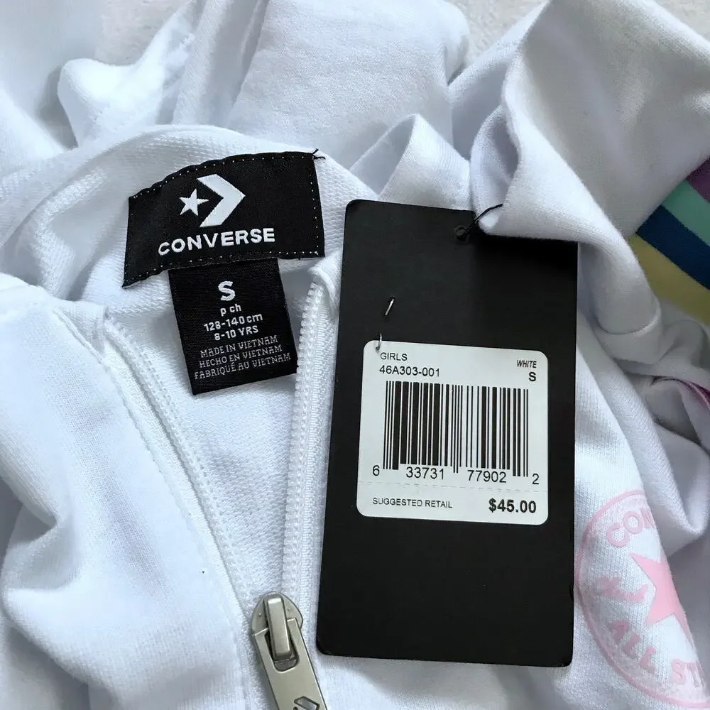 Converse NWT Full Zip Hoodie Top Girls Various